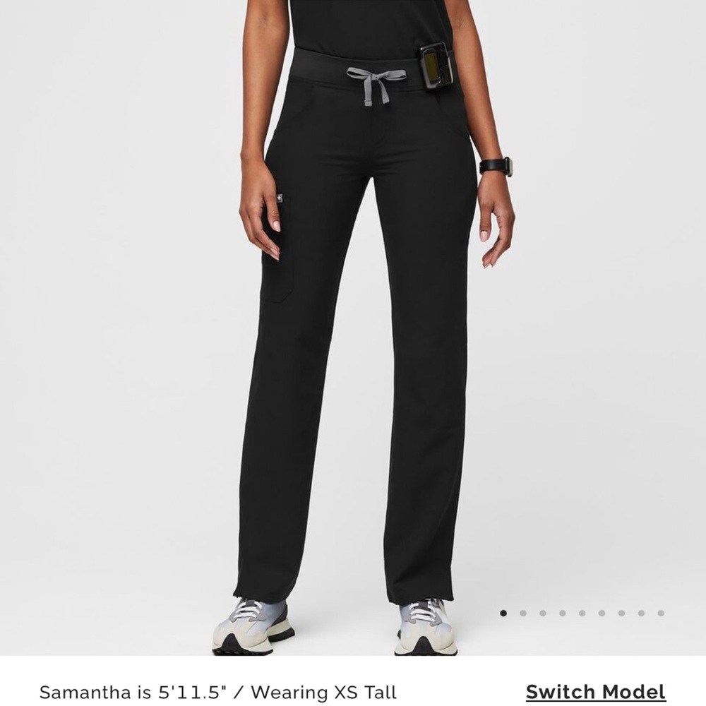 Kade cargo scrub pants from Figs in black